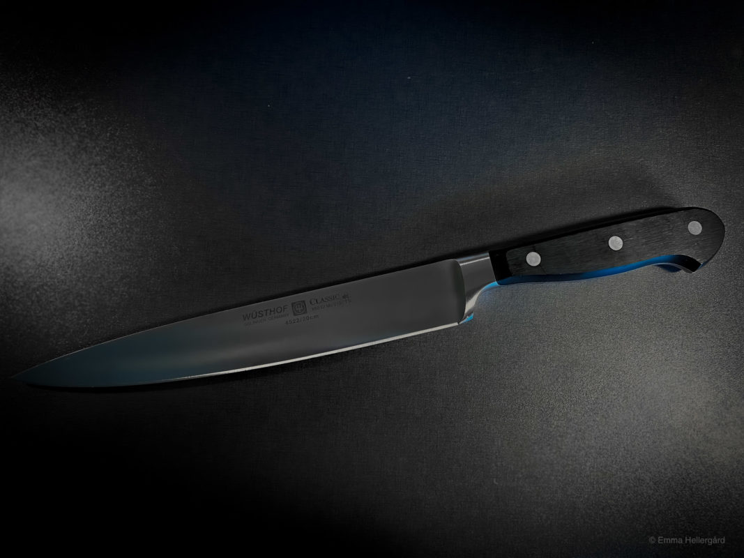 Vass kniv med trähandtag